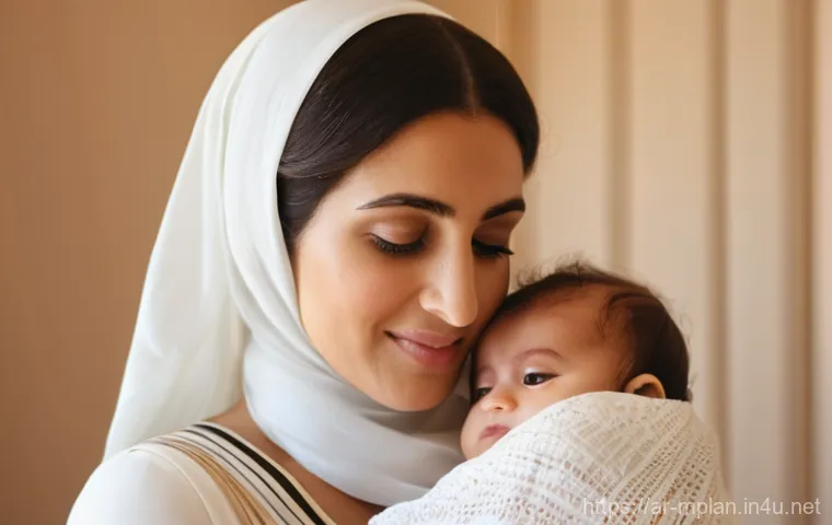 미디어 플래너의 TV 광고 사례 분석 - Tender Moment: Arab Mother and Baby at Home**
A serene, close-up shot of a radiant young Arab mother...