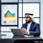 미디어 플래너의 고객 커뮤니케이션 스킬 - A professional Middle Eastern media planner in a modern office setting, attentively listening during...